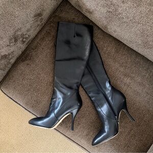 Via Spiga Black Heeled Knee-High Boots Size 8.5